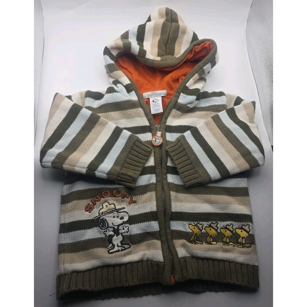 H&M Baby PEANUTS Snoopy Woodstock Graphic Boyscout Jacket Size 9-12 Months
